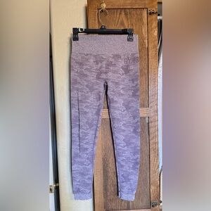 Gymshark Women's Purple Camo Seamless Leggings